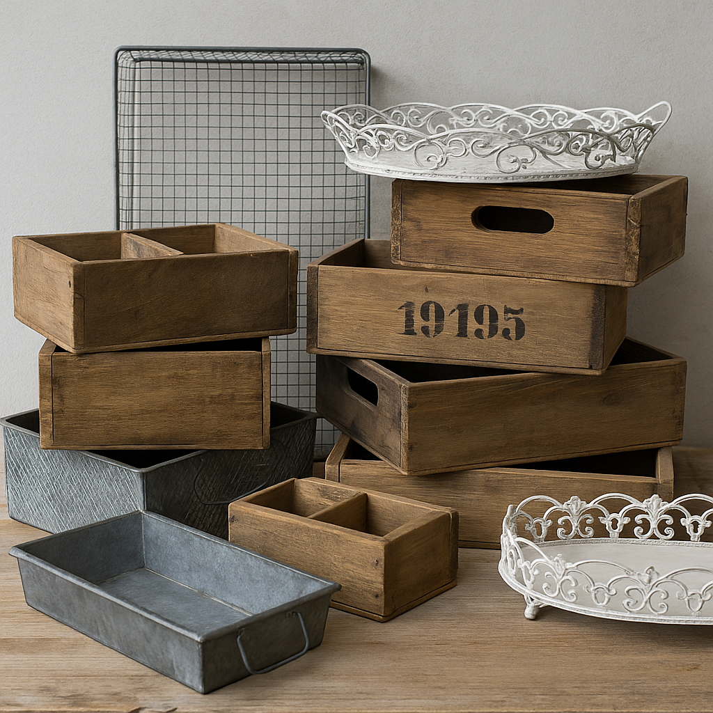 Bakker, kasser og fade 