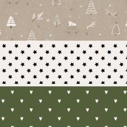 Gavepapir, rulle af 5 m. Naturlige farver