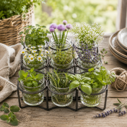Holder m/9 glas til fyrfadslys eller blomster