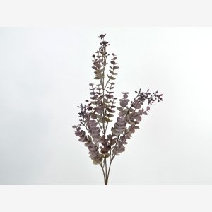 Kunstig eukalyptus med r�de blade  3 grene | 65 cm
