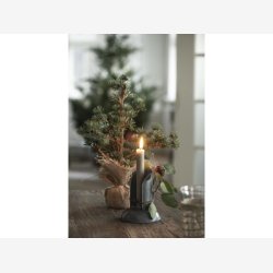 Stage til bedelys, skovl i zinkfarve