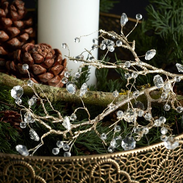 Gren m/krystal sten H75cm plas