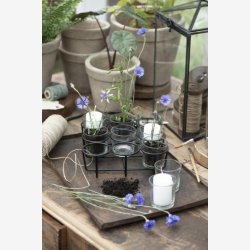Holder m/9 glas til fyrfadslys eller blomster