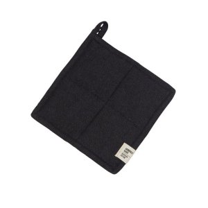 Grydelapper, st af 2 stk. Sort hr