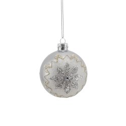 Julekugle med snefnug, slv