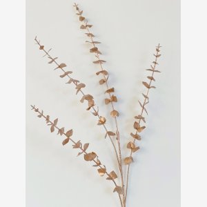 Kunstige blomster, blade, 4 grene, kobber