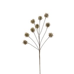 Kunstig blomst, 9 grene, 9 blomster, Crem