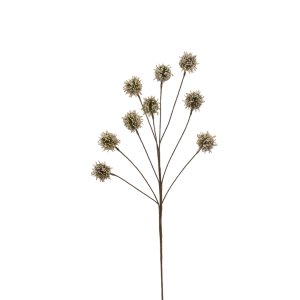 Kunstig blomst, 9 grene, 9 blomster, Crem