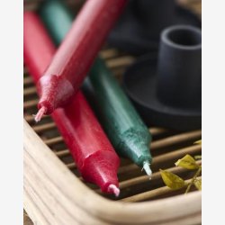 Kronelys mrkegrn rustik, H 18 cm. 8 timer