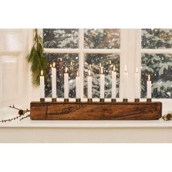 Unika tr lysestage til 7 kertelys