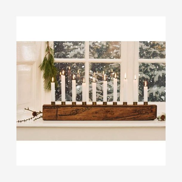 Unika tr lysestage til 7 kertelys