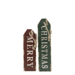 Skilte Merry Christmas st af 2