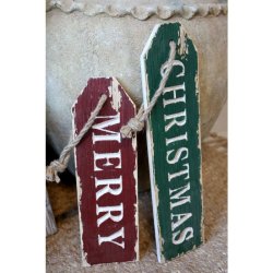 Skilte Merry Christmas st af 2