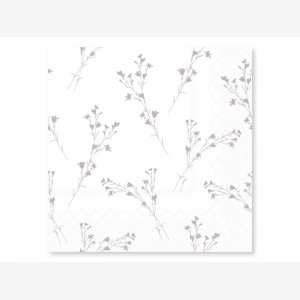 Servietter med blomster, 1 pakke indeholder 20 stk.