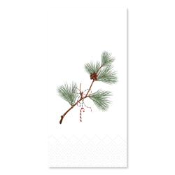 Serviet m. julmotiv, fyrgren med julestok