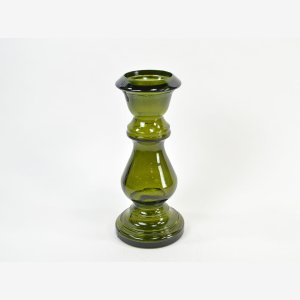 Glas lysestage til bloklys. Grn