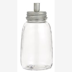 Stage i glas til kertelys, zink