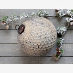 Stor Julekugle, Antique mokka glas.  21 cm