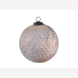 Stor Julekugle, Antique mokka glas.  21 cm