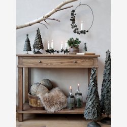 Stor Julekugle, Antique mokka glas.  21 cm