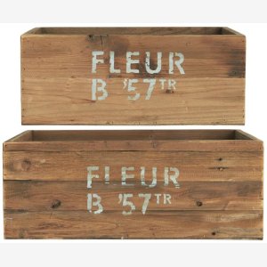 Trkasse m/tekst FLEUR B '57, Stor