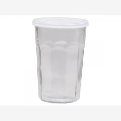 Chic Antique fransk latte glas med riller