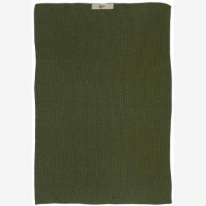 Mynte strikket hndklde, mrkegrn