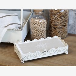 Servietholder m/ dekor kant