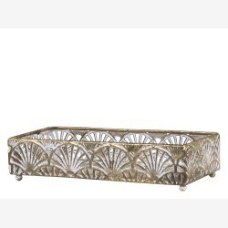 Servietholder med mnster kant, 21x11 cm