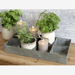 Chic Antique, bakke med 8 rum og hndtag