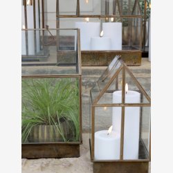 Chic Antique, Vksthus i antique messing, H 38 cm.