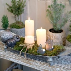 Fad p fdder i antique zink.