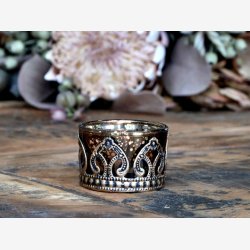 Chic Antique Fyrfadsstage med guld decor