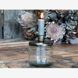 Chic Antique, Glas m. skruelg med holder til bedelys