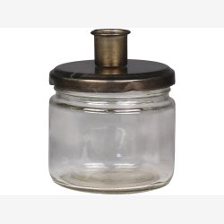 Chic Antique, Glas m. skruelg med holder til bedelys