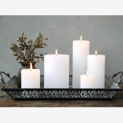 Macon Rustik bloklys 60t, hvid