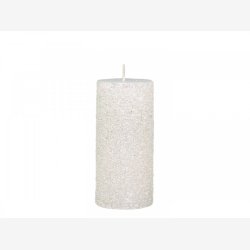 Rustik creme bloklys med glimmer