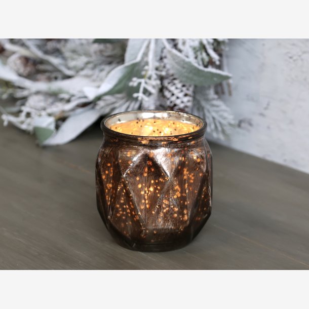 Chic Antique Fyrfadsstage. H 9. � 7,5 cm. Mocca farvet