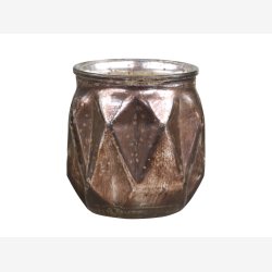 Chic Antique Fyrfadsstage. H 9. � 7,5 cm. Mocca farvet