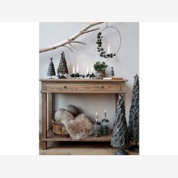 Chic Antique, Lysestage p glaskrukke med vandrette linjer