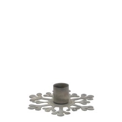 Lysestage snefnug til kertelys. H1,7/7 cm antique zink