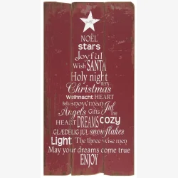 Trskilt jul 66x34,5 cm, rd