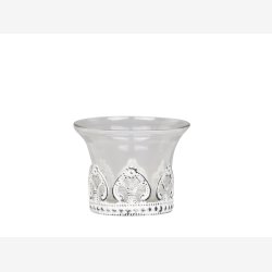 Fyrfadsstage m. creme dekor