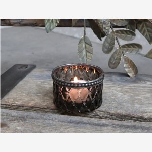 Chic Antique Fyrfadsstage m. mnstret kant