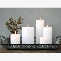 Macon Bloklys rustik. Hvid 210 t