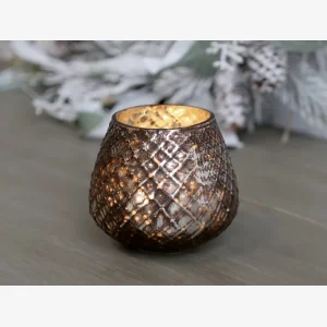 Chic Antique Fyrfadsstage, Antique mocca. H 6,5 cm