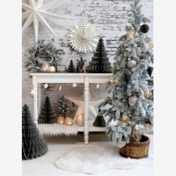 Chic Antique Fyrfadsstage, Antique hvid. H 10 cm