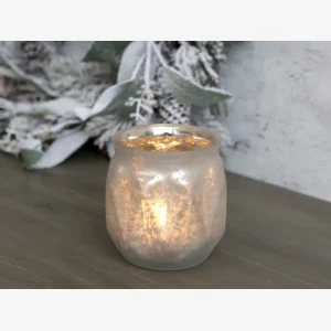 Chic Antique Fyrfadsstage, Antique hvid. H 9.  7,5 cm