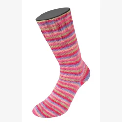 Cosy Socks multi stripes. 100g
