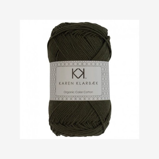 kologisk Bomuld 8/4, Dark Olive. 50g